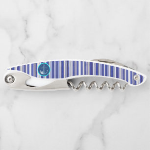Tire-bouchon Collection été tendance Marine Blue Boat Stripes