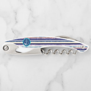 Tire-bouchon Collection populaire Summer Navy Blue Boat Stripes