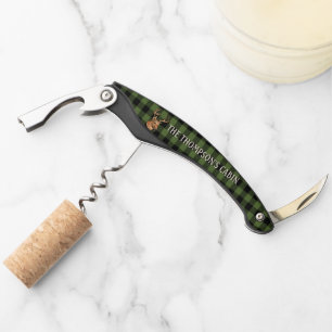 Tire-bouchon Cool noir vert Buffalo Lumberjack Plaid Motif