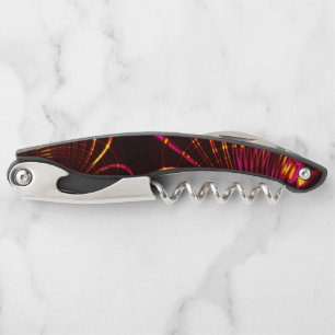 Tire-bouchon Courbes pointues du rose au feu
