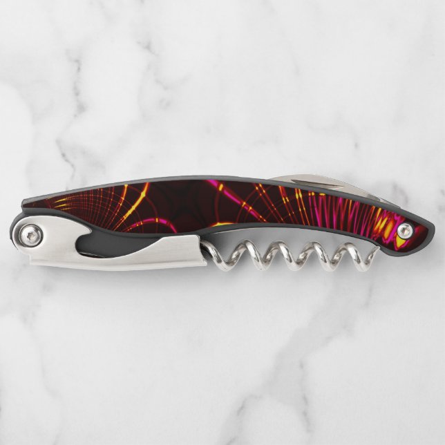 Tire-bouchon Courbes pointues du rose au feu (Devant)