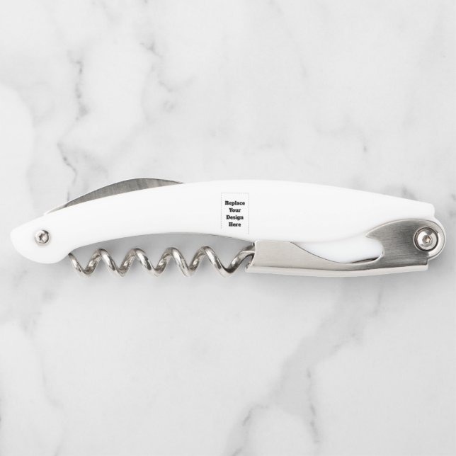 Tire-bouchon Créez votre propre blanc  (Dos)
