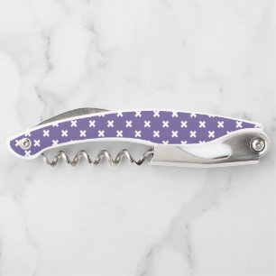 Tire-bouchon Croix blanches sur ultra violet