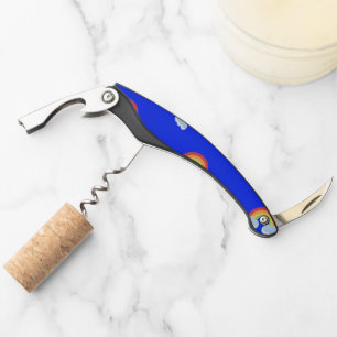 Tire-bouchon Cute arc-en-ciel avec Motif nuages