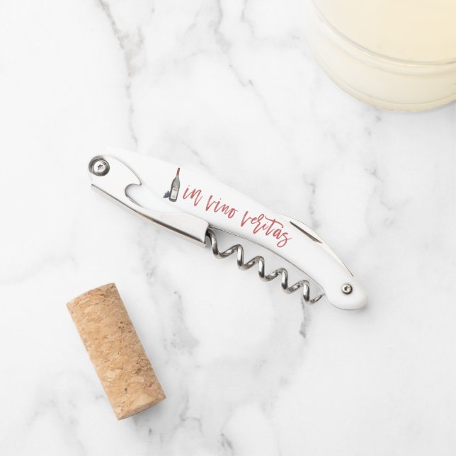 Tire-bouchon dans vino veritas (vin, vérité) (Devant)