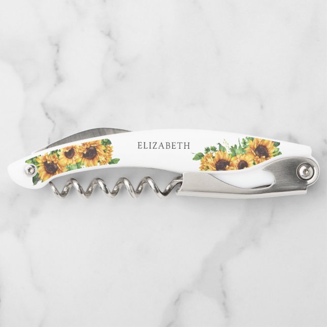 Tire-bouchon de serveur nom Tournesol (Dos)