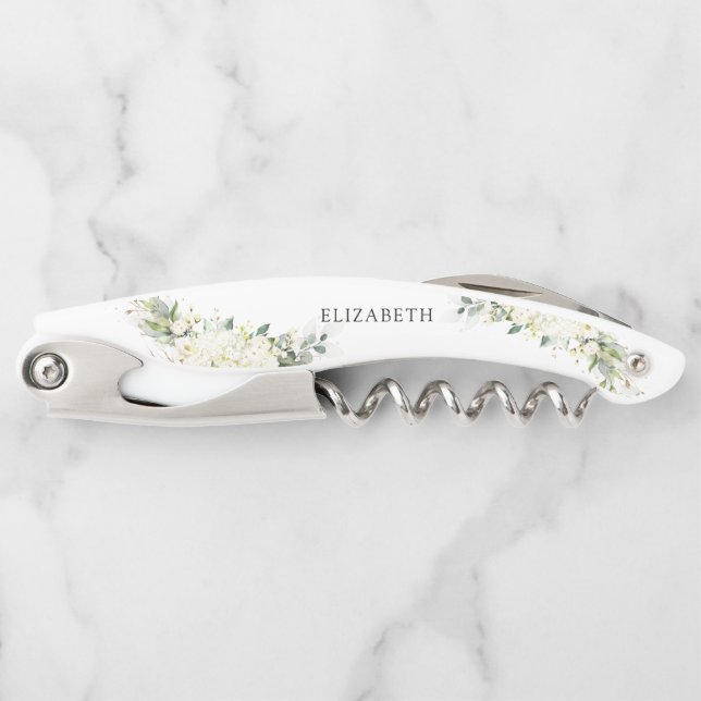 Tire-bouchon de serveur pour mariage avec fleurs b (Devant)