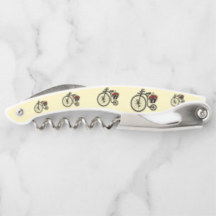 Tire-bouchon de serveur Vélo avec Fleurs