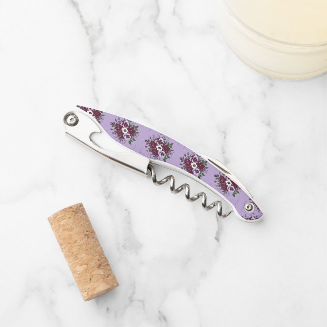 Tire-Bouchon de Sommelier Bouquet de Violettes (Devant)