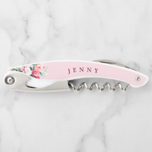 Tire-bouchon Demoiselle d'honneur Fleur de Pivoine Rose Blush P