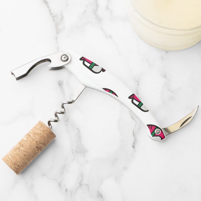 Tire-bouchon Dessin Kawaii Sushi, Riz de Poisson et Algues (Devant)