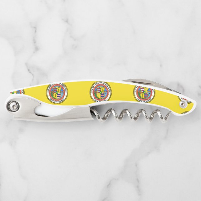 Tire-bouchon Drapeau de la ville d'Honolulu, Hawaii Waiter's Co (Devant)