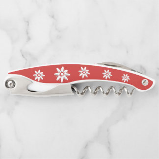 Tire-bouchon Drapeau et edelweiss suisses