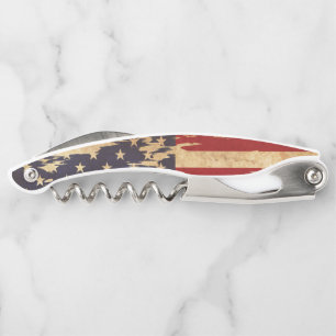 Tire-bouchon Drapeau patriotique Vintage original États-Unis