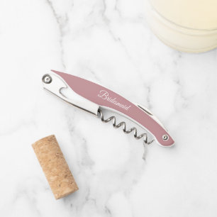 Tire-bouchon Dusty Rose Mariage personnalisé Bridesmaid