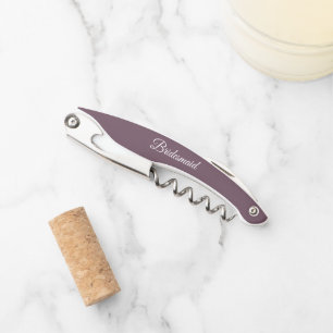 Tire-bouchon Eggplant Mariage personnalisé Bridesmaid