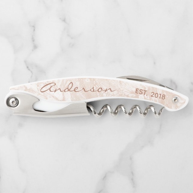 Tire-bouchon Élégant, moderne, perruques beiges et texte person (Devant)