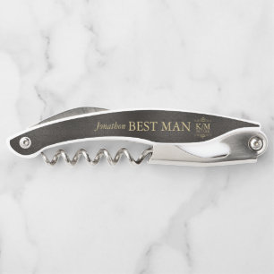 Tire-bouchon Fine Filigree Gold Mariage Best Man ID871