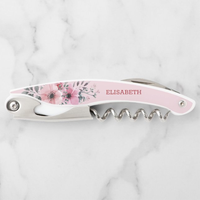 Tire-bouchon Fleurs aquarelles (Devant)