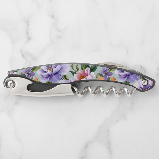 Tire-bouchon Fleurs colorées assourdies Fleur boho  (Devant)