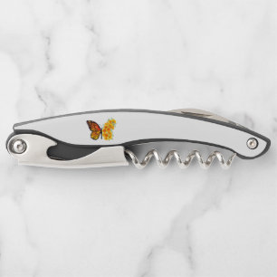 Tire-bouchon Flower Butterfly with Yellow California Poppy