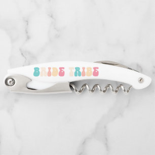 Tire-bouchon Funky Retro Vintage Bride Tribe Bridesmaid