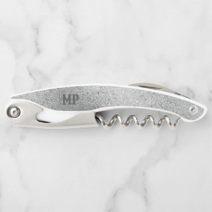 Tire-bouchon Gris argenté brillant texture irisée