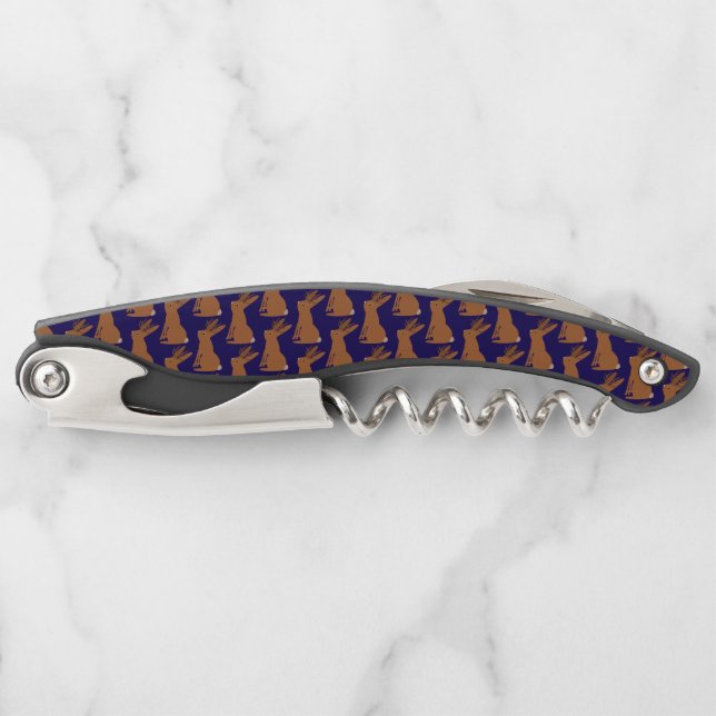 Tire-bouchon Halloween Jackalope Trick ou Treat Patterned (Devant)