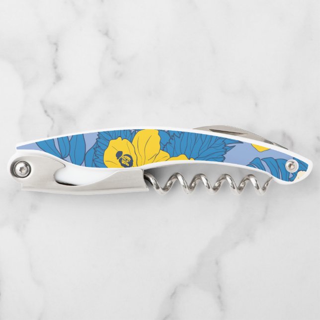 Tire-bouchon Hibiscus fleurs et feuilles (Devant)