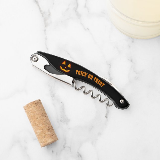 Tire-bouchon Jack-o'-lantern éclairé (Devant)