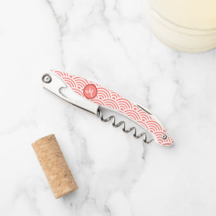 Tire-bouchon Japonais Nami Wave Motif et Monogramme