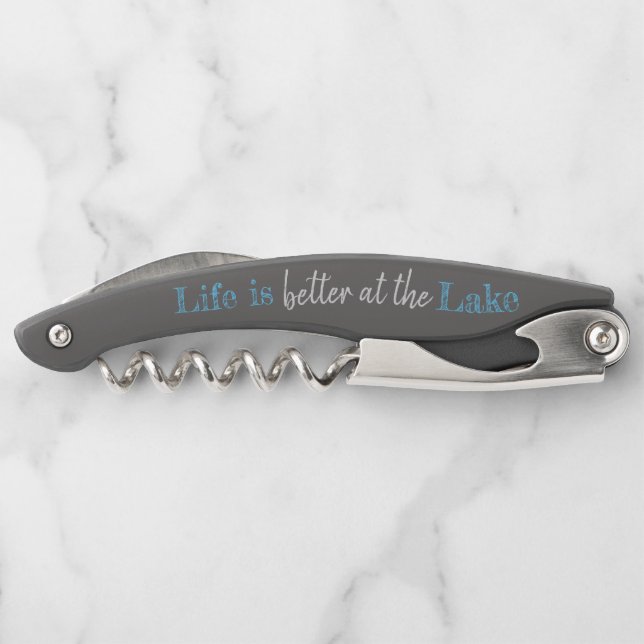 Tire-bouchon LA VIE nautique EST MEILLEURE AU LAC (Dos)