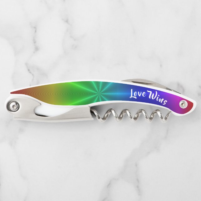 Tire-bouchon L'amour LGBT Rainbow Pride gagne (Devant)