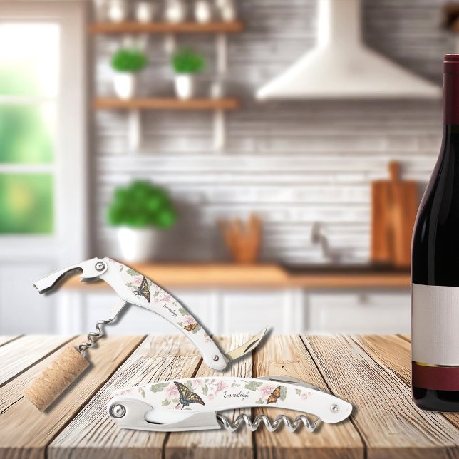 Tire-bouchon Magnifique Monogramme Floral Papillons Faveur nupt (Créateur téléchargé)