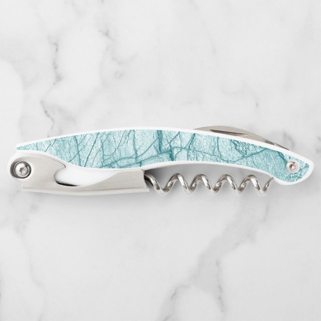 Tire-bouchon Marbre aspect turquoise foncé (Devant)