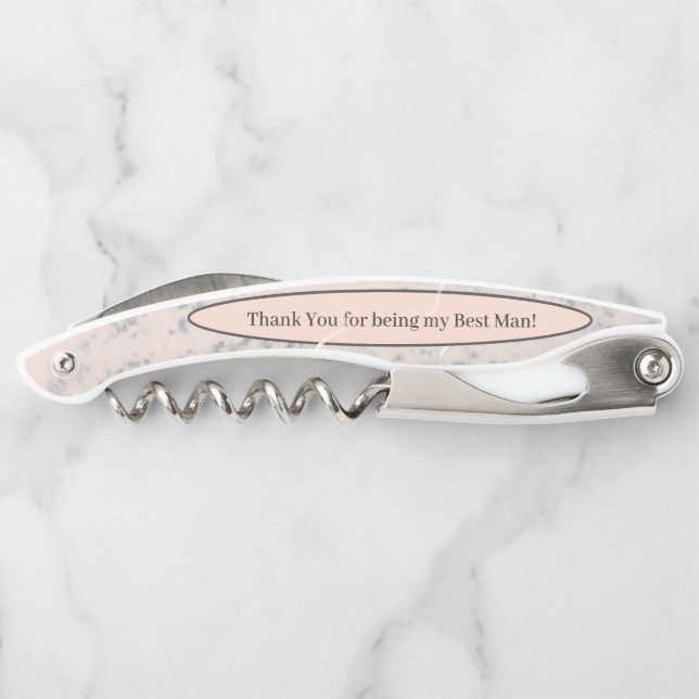 Tire-bouchon Marbre rose et gris (Dos)