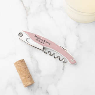 Tire-bouchon Mariage Minimaliste Rose Poussiéreux Moderne