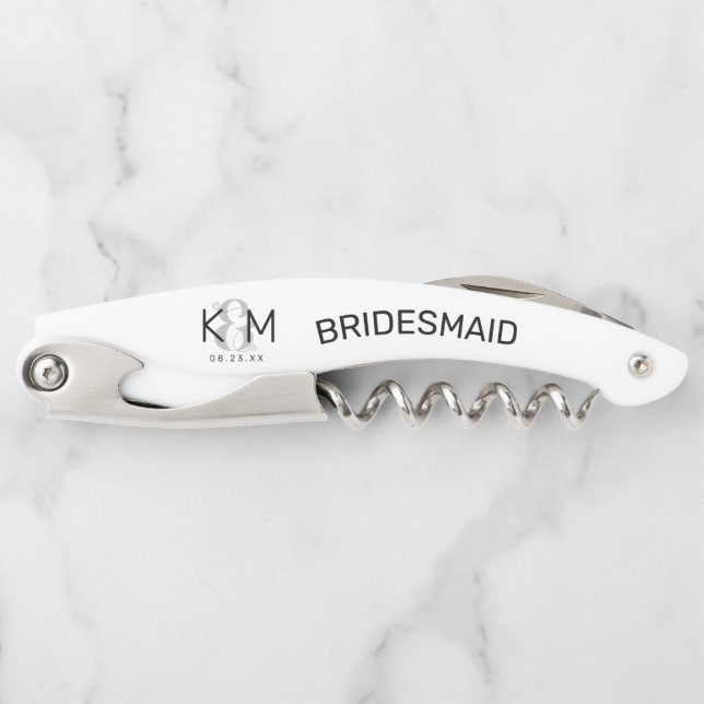 Tire-bouchon Mariage moderne décorative Bridesmaid B ID887 (Devant)