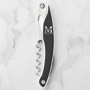 Tire-bouchon Monogramme et nom de garçon d'honneur personnalisé