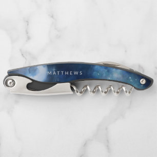 Tire-bouchon Monogramme Mariage céleste de Pleine lune lunaire