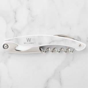 Tire-bouchon Monogramme personnalisé et nom Waiter's Corkvis