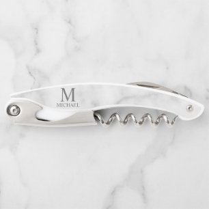Tire-bouchon Monogramme personnalisé et nom Waiter's Corkvis