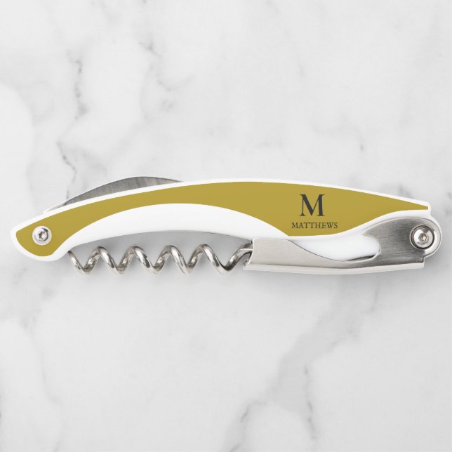 Tire-bouchon Monogramme Personnalisé Homme Monogramme Filet à b (Dos)