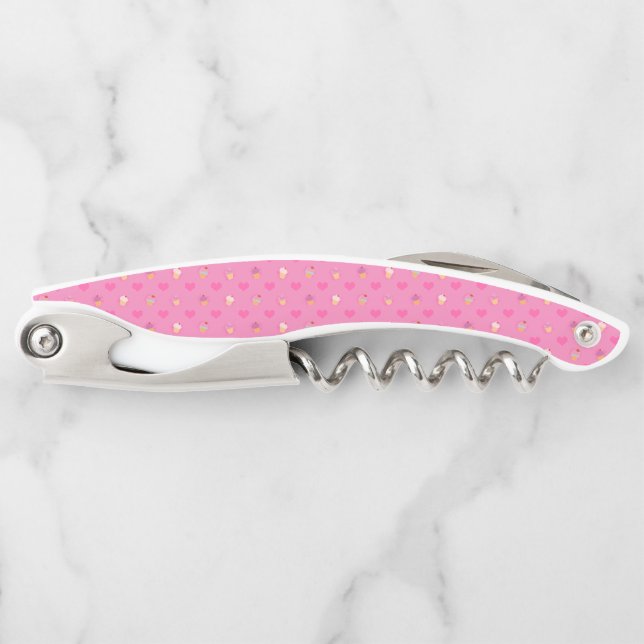 Tire-bouchon Motif Cupcake rose (Devant)