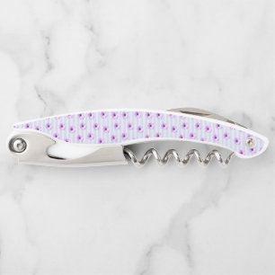 Tire-bouchon motif de marguerite rayée de bleu et de violet