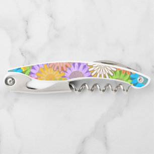 Tire-bouchon Motif Fleur Hippie Chaotique Occupé Coloré Lumineu