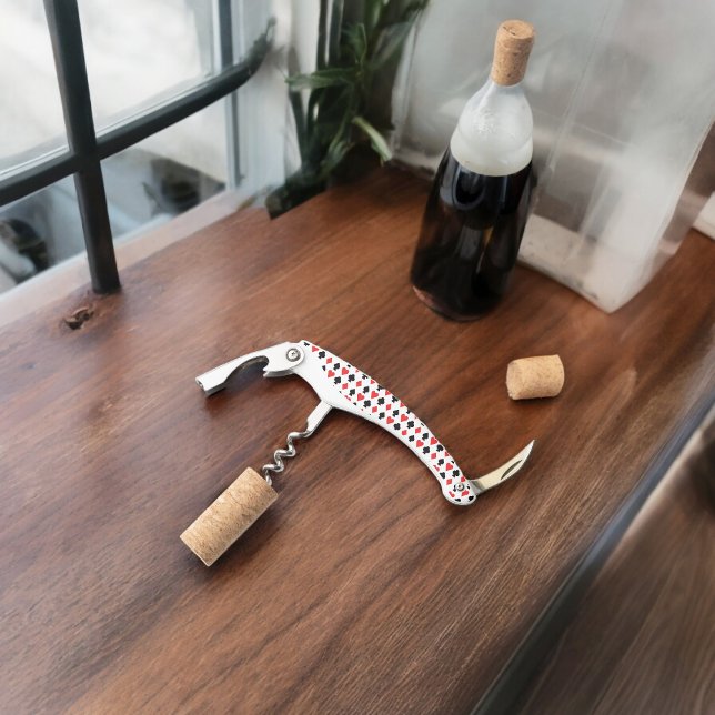 Tire-bouchon Motif quatre formes de carte ( Corkscrew Bottle Opener)