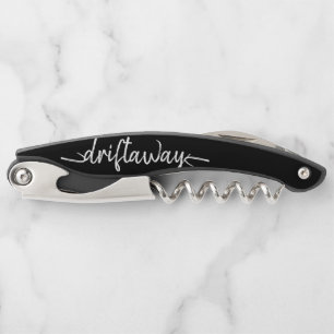 Tire-bouchon nautique DRIFT AWAY lettrage script