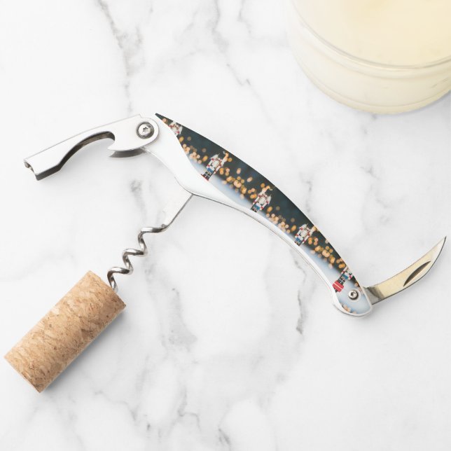 Tire-bouchon Noël SlipperyJoe nutcracker figurine ornement (Devant)