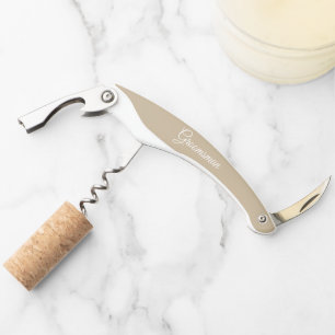 Tire-bouchon Nom du jeune Mariage stylisé kaki